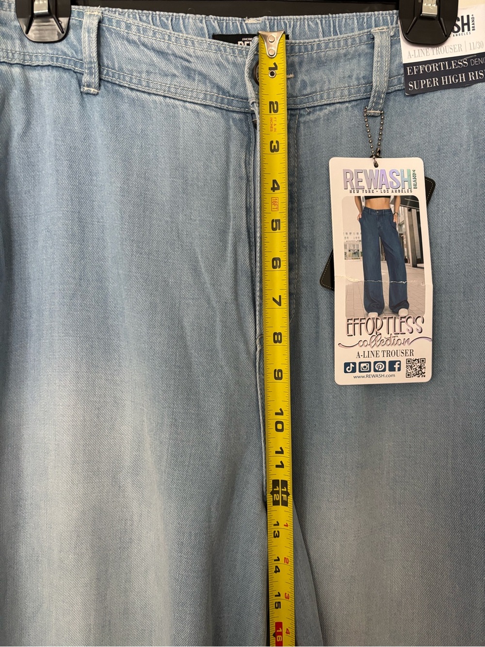 Rewash Light Blue Wide Leg Women’s Jeans - Picture 7 of 8